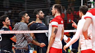 Volleyball Battle  Poland vs Iran  Crazy Moments HD [upl. by Meekahs]