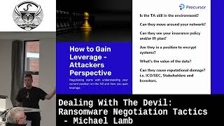 Dealing With The Devil Ransomware Negotiation Tactics  Michael Lamb [upl. by Charpentier]