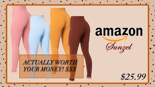 AMAZON Leggings that are Actually Worth your Money  NEW SUNZEL Legging Review amp Try On [upl. by Eidnam]