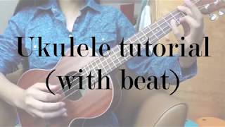 summer luv  slipfunc Percussive Ukulele Tutorial [upl. by Ayotol163]