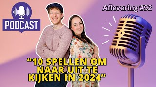 De Spelletjes Vrienden Podcast  Afl 92  10 spellen om naar uit te kijken in 2024 [upl. by Sheply]