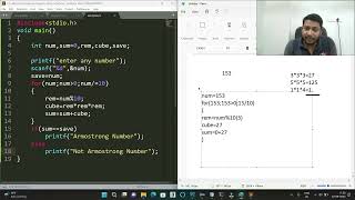 Armstrong Number with for loop programming coding [upl. by Auot]