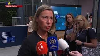 Mogherini quotWe Call Upon Russia to Take Responsibilityquot [upl. by Anabahs]