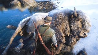 HUNTING THE LEGENDARY WHITE BISON in Red Dead Redemption 2 [upl. by Rempe]