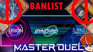 Banlist Evento Duel Triangle FusionSynchroLink Festival Master Duel YuGiOh TeamSetoX [upl. by Eimmas]