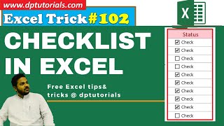 How To Create Checklist in Excel  Create an Interactive Checklist in Excel  Excel Tricks [upl. by Belter]