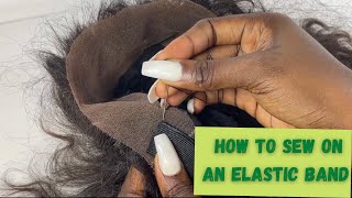 Revamp a Wig with Me  How to Sew on an Elastic Band on a Frontal Wig [upl. by Eimia946]