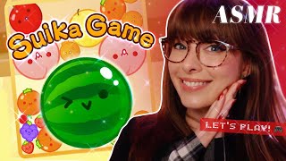 ASMR 🍉 Suika Game 🍉 Whispered Gaming Hangout  matching ✧ADORABLE✧ Fruit •⩊• [upl. by Burkitt844]