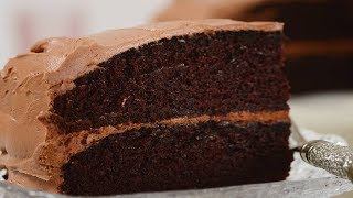 Simple Chocolate Cake Recipe Demonstration  Joyofbakingcom [upl. by Nanfa]