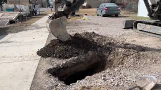 Replacing Water Line Under Neighborhood Sidewalk [upl. by Allen]