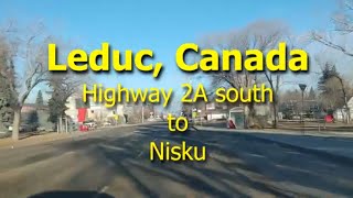 Leduc Canada  Highway 2A to Nisku via Sparrow Road [upl. by Tisman]