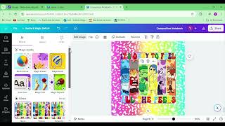 Let’s Make Composition Books with Sticker Paper and an Inkjet Printer in CANVA [upl. by Ahselat]