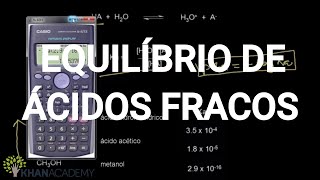 EQUILÍBRIO DE ÁCIDOS FRACOS  Ácidos e bases  Química  Khan Academy [upl. by Torbert776]