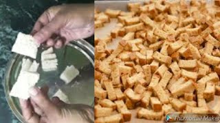 Soup Breadcrumbs Recipe  How to Make Breadcrumbs amp Croutons in Hindi How to make BreadCrumbs [upl. by Nicholle984]