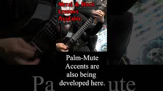 Gallops Reverse Gallops and PalmMute Accents metalguitarlessons guitareducation guitarriff [upl. by Mensch]