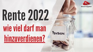 Rente 2022  Wie viel dürfen Rentner hinzuverdienen Wichtige Info [upl. by Alesram430]