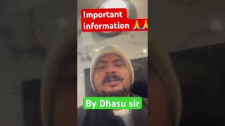 Important information 🔥🔥by Dhasu sir 🙏 [upl. by Chip251]