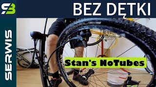 Montaż systemu bezdętkowego Stans NoTubes w rowerze Opona Schwalbe Racing Ralph [upl. by Ardekahs]