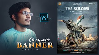 The Soldier Cinematic Banner Editing in Photoshop  26 January  15 August  Indian Army Banner [upl. by Malinde431]