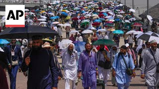 Hajj ends with final symbolic stoning and farewell circling of the Kaaba [upl. by Whang819]