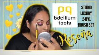 Bdellium Tools Set de brochas 24 pz  Studio Luxury 24pc Brush Set  Reseña Honesta  Review [upl. by Elocaj]