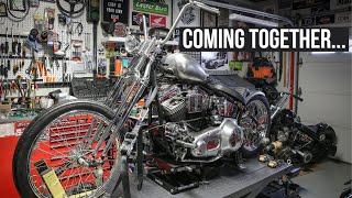 1984 Big Twin Evo Chopper Build Part 2  Removing the Stock Parts [upl. by Lozano]