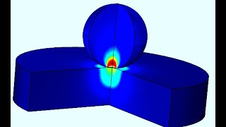 Brinell hardness test simulation using Comsol Multiphysics [upl. by Caty]