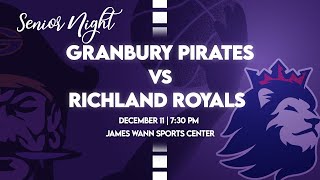 Richland Royals vs Granbury Pirates  Granbury High School Basketball [upl. by Oisor]