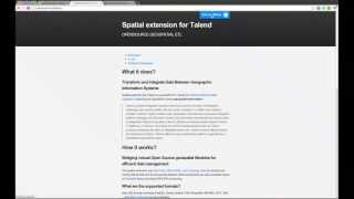 Get Ready with Talend spatial in 5 mins [upl. by Lisk]