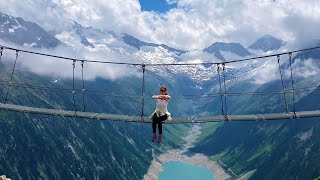 Panoramabrücke Olpererhütte Zillertaler Alpen Dominikushütte Flying Fox Schlegeis [upl. by Nyvar]