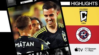 Columbus Crew vs New England Revolution  Alexandru Matan Hat Trick  Full Match Highlights [upl. by Marigold]