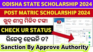 How to check scholarship status ll Post Matric Scholarship 2024 ll odisha state scholarshipll [upl. by Gunas800]