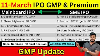 All 12 IPOs IPO GMP  Gopal Namkeen IPO Final Decision  Signoria Creation IPO All IPOs Information [upl. by Dorca]