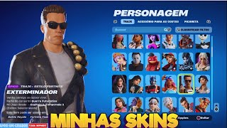 TODAS AS MINHAS SKINS NO FORTNITE  MINHA CONTA NO FORTNITE MOSTRANDO AS MINHAS SKINS PARTE 1 [upl. by Ardnu]