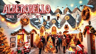 Alberobello Italy  The Most Magical Christmas Town 4K Ultra HD  Walking Tour in Puglia ITALY [upl. by Meensat]