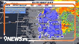 Latest forecast  Significant winter storm on its way to the Denver area for Friday [upl. by Garrity150]