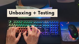 RK Royal Kludge Typewriterstyle Mechanical Keyboard  Unboxing amp Testing [upl. by Gretchen]