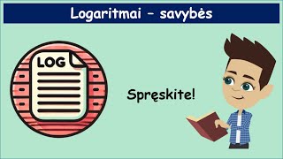 Logaritmų savybės ir taisyklės  uždaviniai  MatematikosGURU [upl. by Enelez]