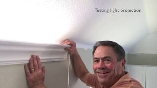 Install crown molding and LED lighting strips for indirect lighting the easy way Step by Step [upl. by Nolana]