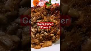 gebackener parasol pilze vegetarischerezepte einfachkochen lecker [upl. by Amling]