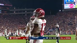 Alabama INSANE game winning touchdown vs Auburn 2023 Iron Bowl [upl. by Otreblon]