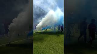 Jogo de Futebol entrada em campo Fumaça Colorida e Queima de Fogos de Artifícios série ouro ano 2016 [upl. by Leitao]