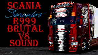 ETS2 148 SCANIA R999 SARANTOS V8 BRUTAL OPEN PIPE SOUND MOD [upl. by Ryley120]