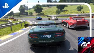 Gran Turismo 7  Daily Race B  Alsace  Village Reverse  Aston Martin DBR9 GT1 [upl. by Namlaz]