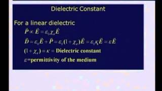 Mod02 Lec21 Dielectrics II [upl. by Aerdno647]