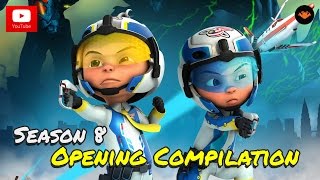 Upin amp Ipin  Season 8 Opening Compilation HD [upl. by Aerdno]