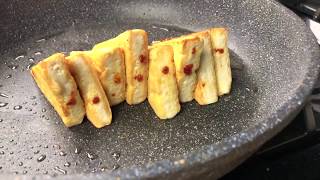 Pan Fried Tofu Triangles [upl. by Krm]