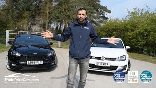 VW Golf GTD vs Ford Focus ST3 Diesel  Diesel Hot Hatch Battle [upl. by Kohsa]