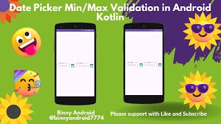 start date end date validation calendar in android kotlin [upl. by Tavi]