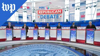 The second Republican primary debate in 3 minutes [upl. by Pich]